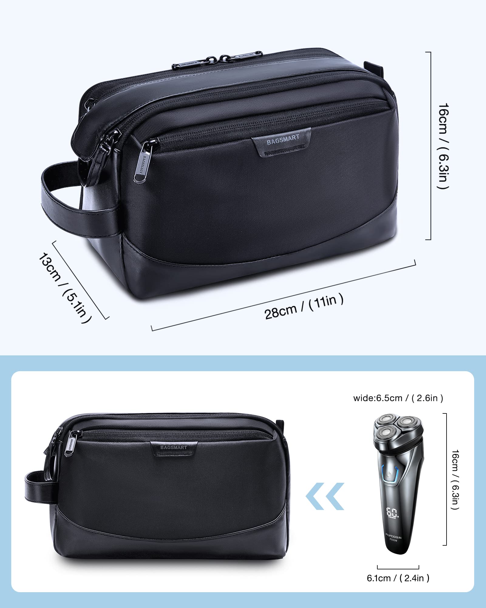 BAGSMART neceser, regalo ideal para hombres para viajes y uso diario.