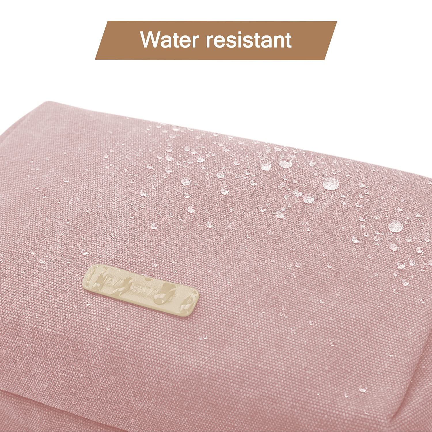 BAGSMART neceser rosa, organizador multifuncional ideal para cosméticos y accesorios.