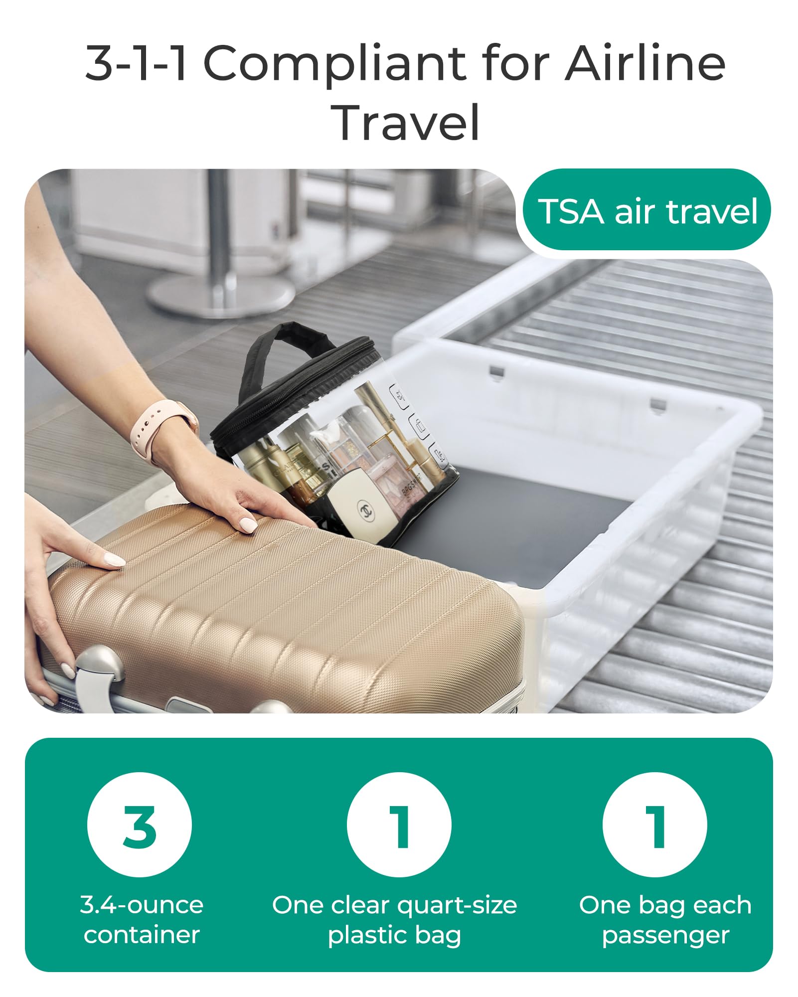 BAGSMART estuche ligero para viaje, ideal como organizador diario.