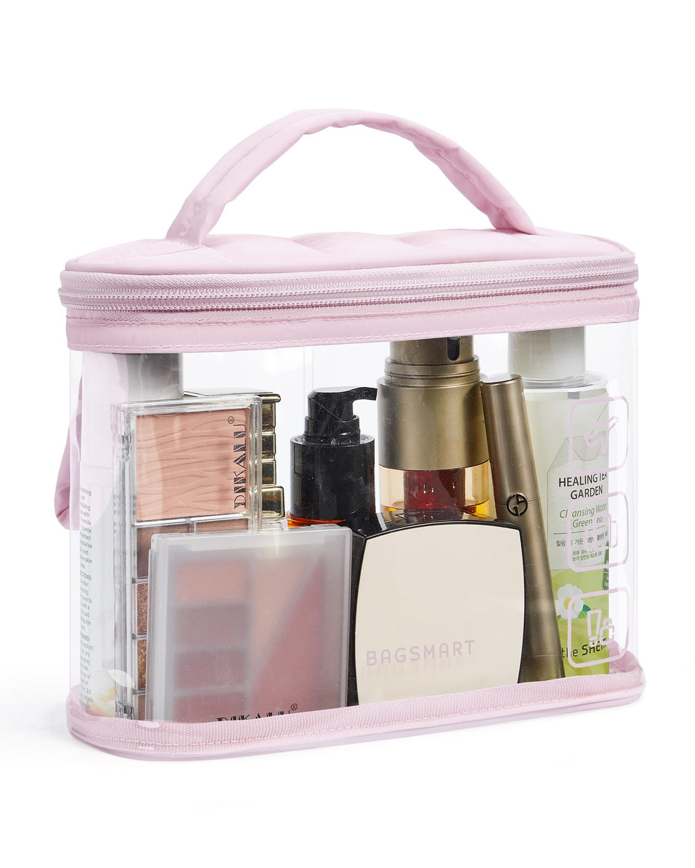 BAGSMART neceser transparente con apertura 180, acceso rápido a aseo.