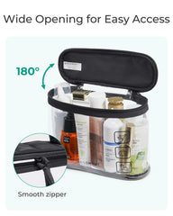 BAGSMART estuche de viaje con aprobación 3-1-1 para seguridad.