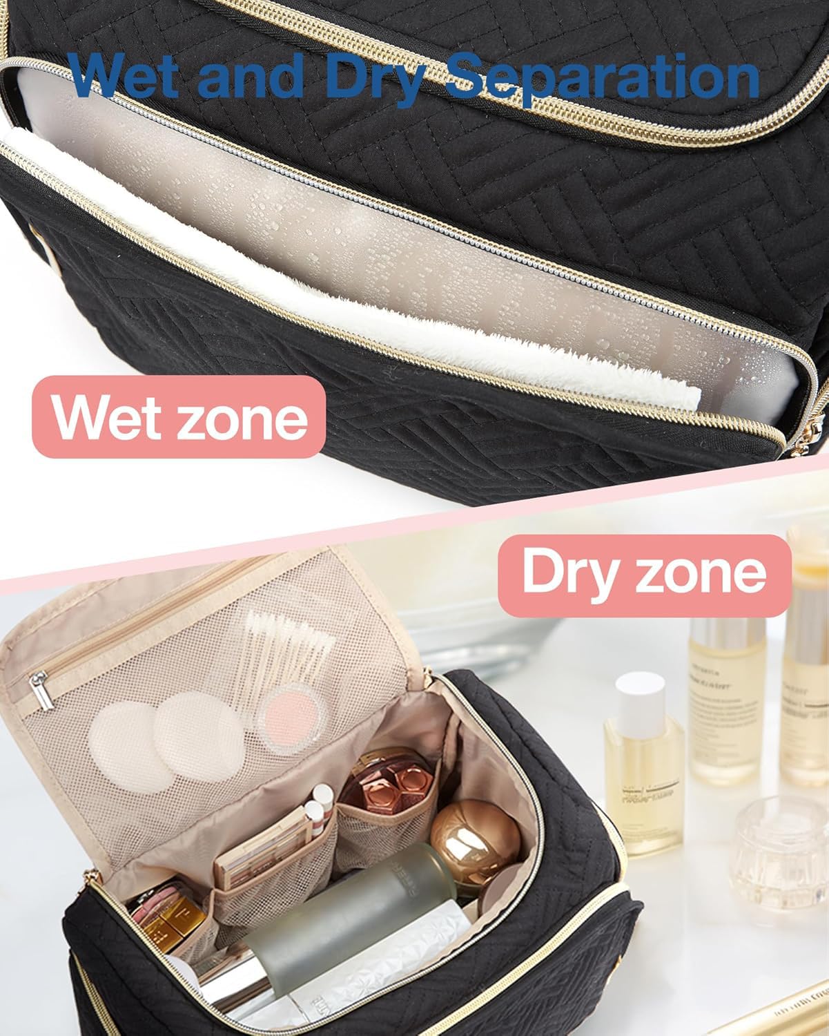 Neceser BAGSMART impermeable de PVC con bolsillo frontal para artículos mojados