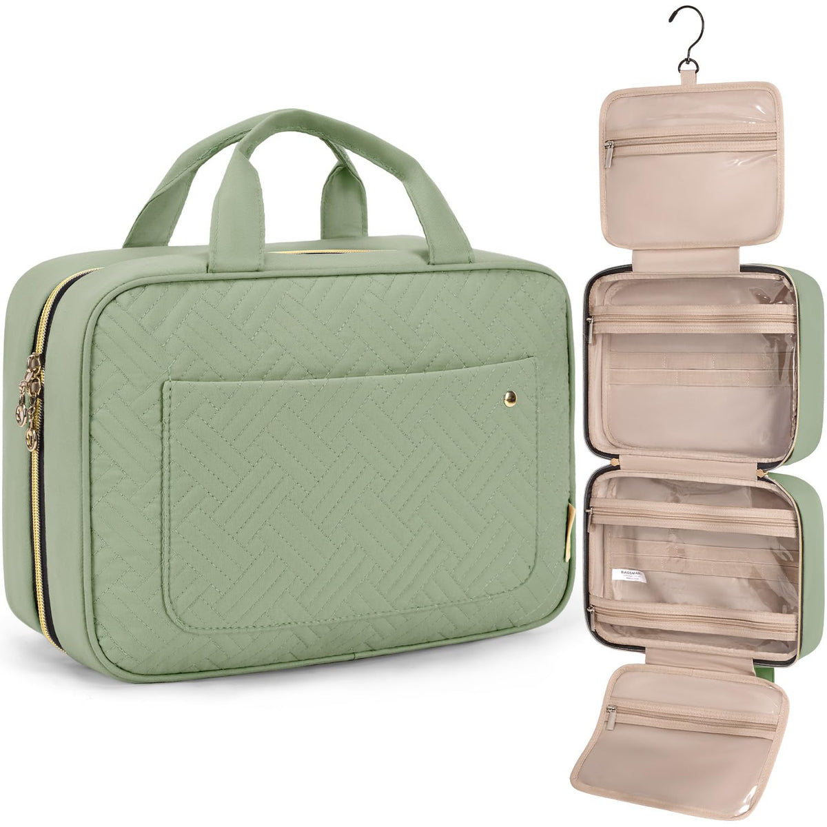 BAGSMART sac toilette avec crochet de suspension pour voyage pratique