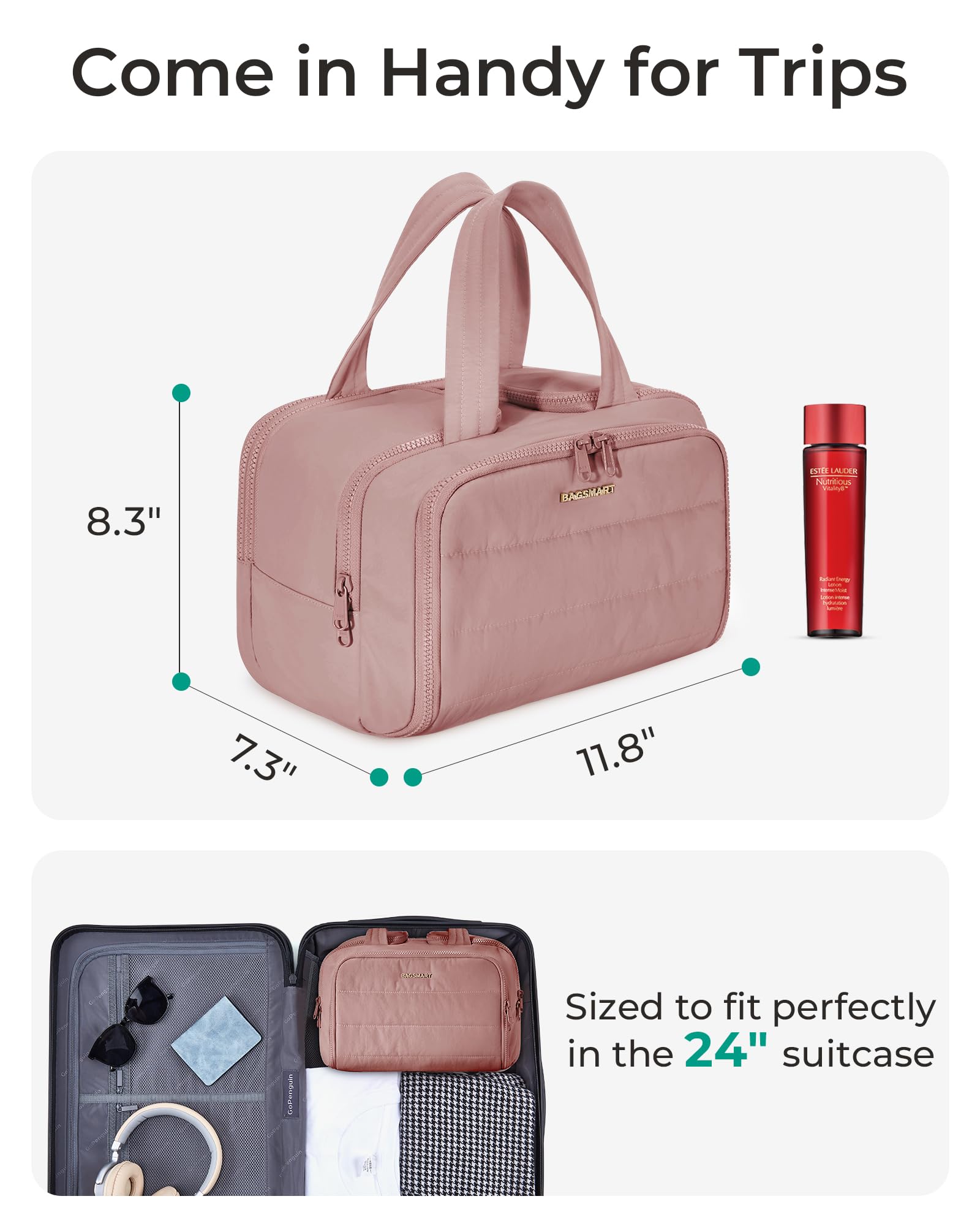 BAGSMART sac de toilette – polyvalent, idéal voyage et usages variés.
