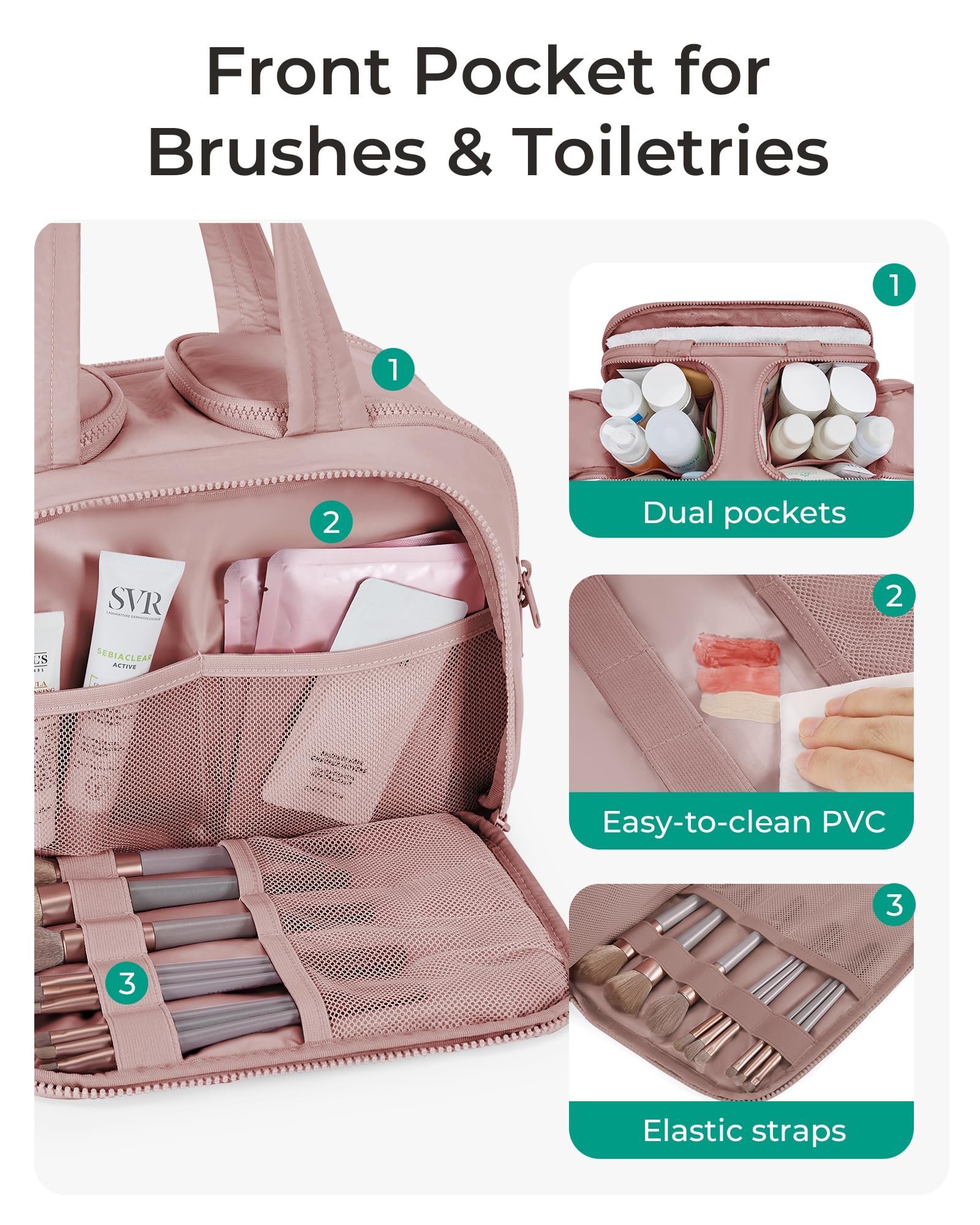 BAGSMART sac de toilette Taslan – douceur et légèreté pour voyager.