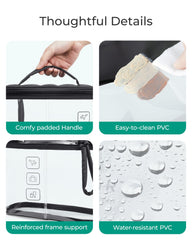 BAGSMART tamaño 8 por 3 por 6,3 pulgadas, diseño compacto y portátil.