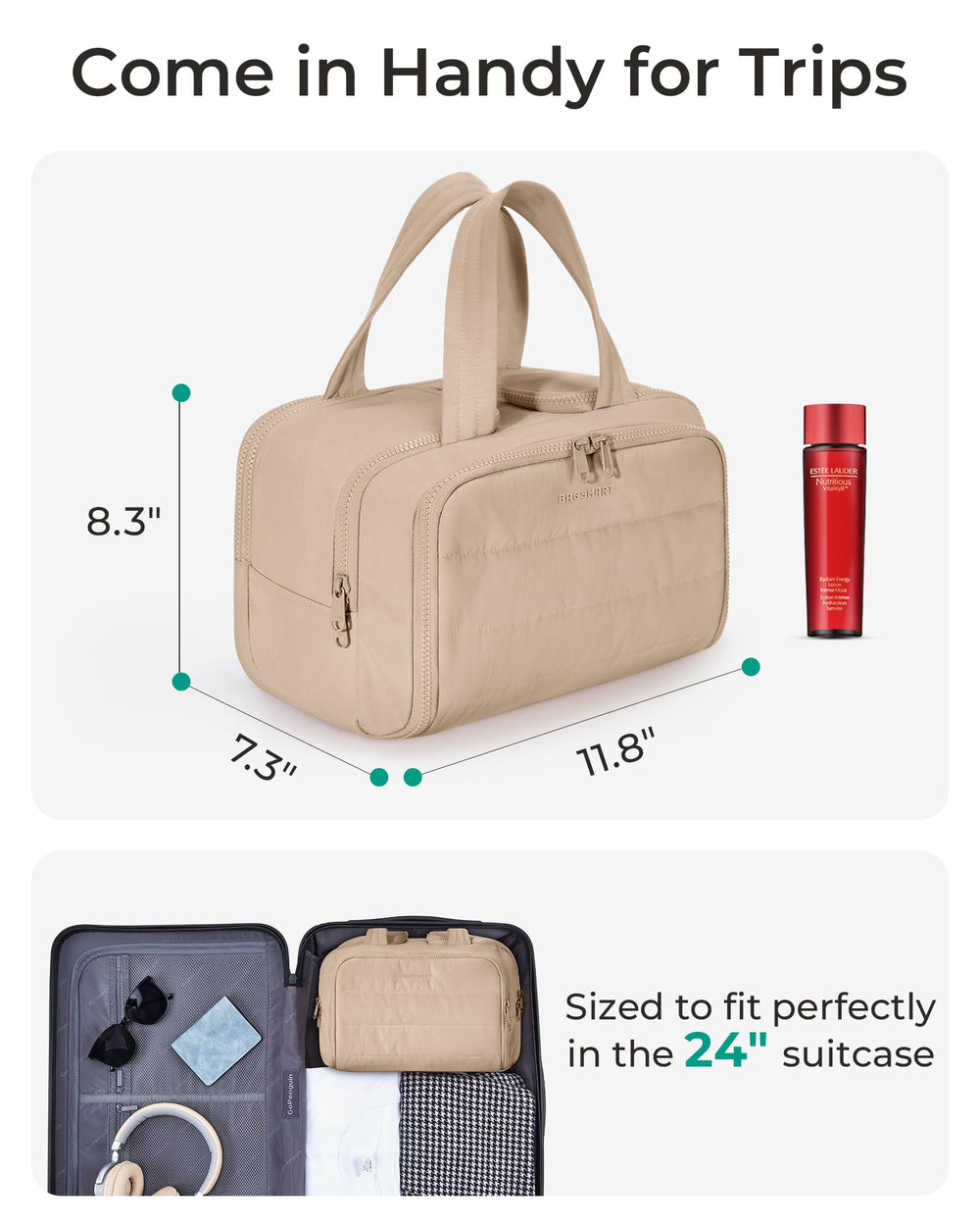 BAGSMART tejido Taslan suave: funda ligera y duradera para viajes.