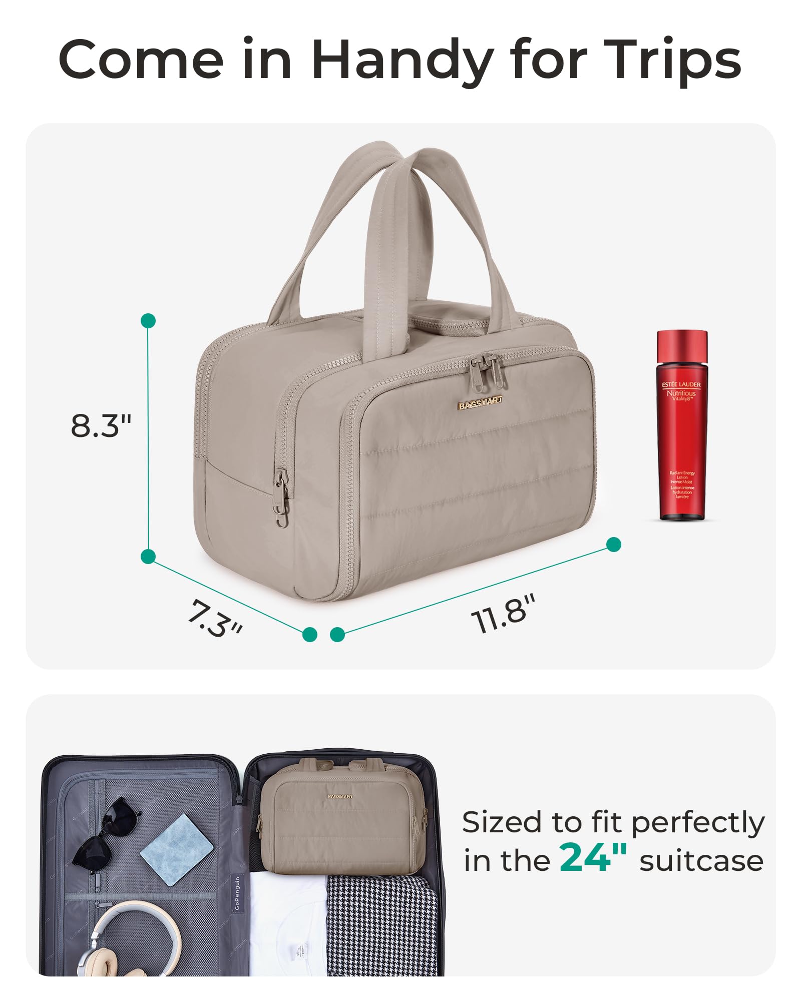 Texture Taslan douce BAGSMART, sensation légère et luxueuse.
