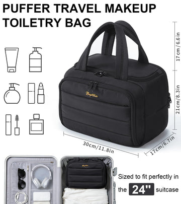 Bagstellar bolsa de maquillaje grande para guardar cosméticos y herramientas.
