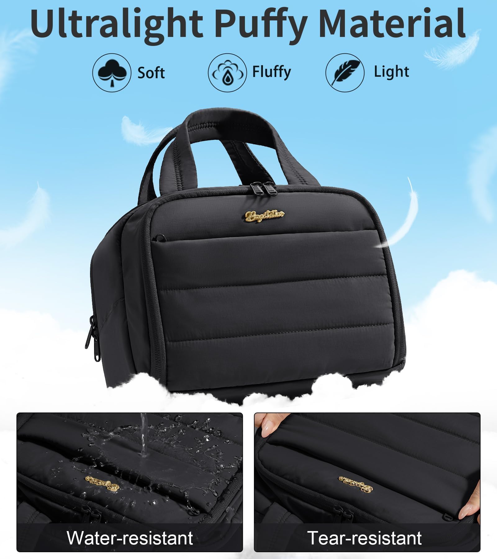 Bagstellar bolsillo delantero de malla para acceso rápido a artículos pequeños.
