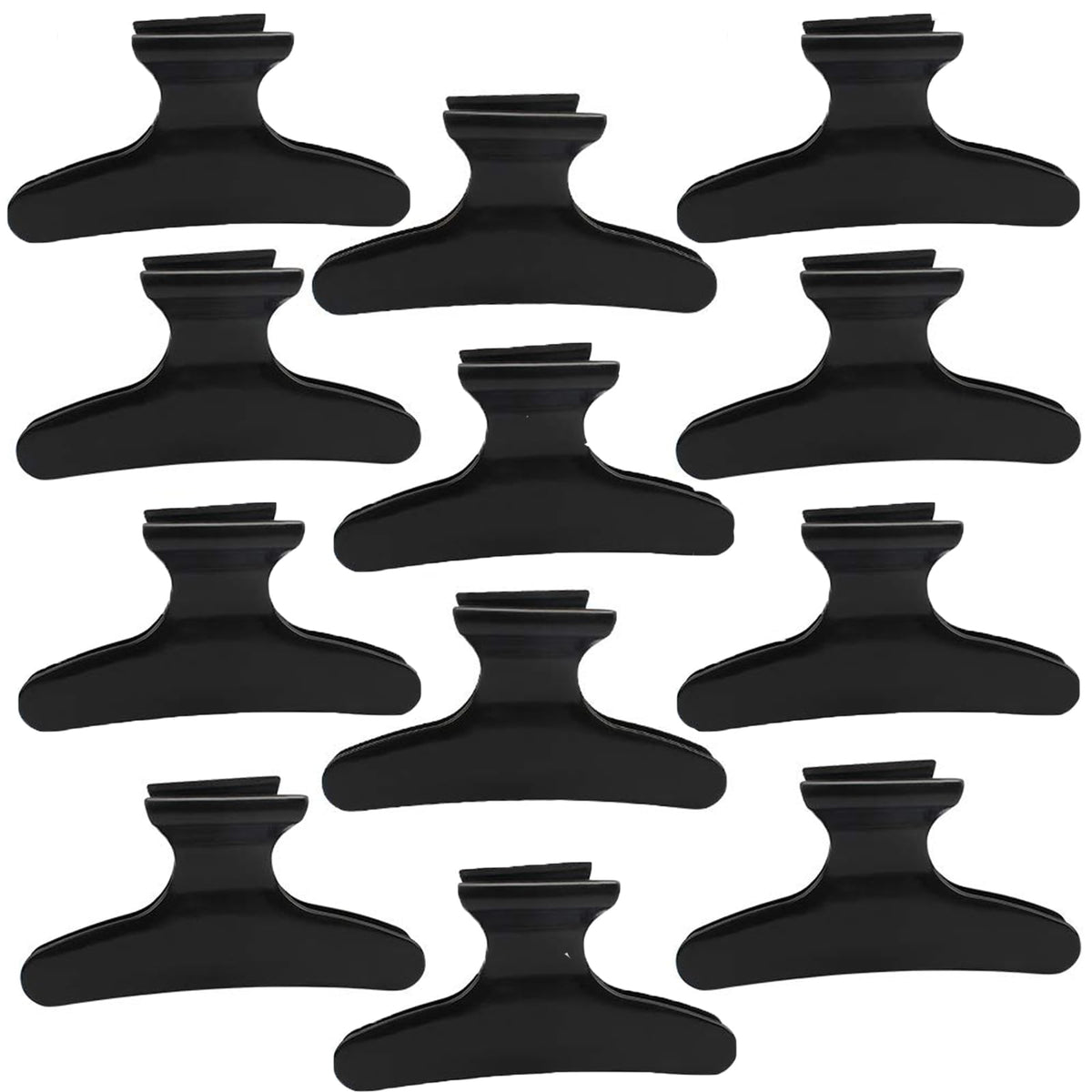 Pinzas mariposa Bahaby 12-pack negro sujetan el pelo sin dejar marcas