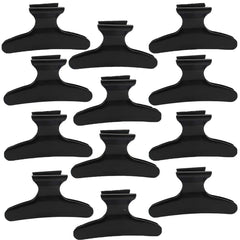 Pinzas mariposa Bahaby 12-pack negro sujetan el pelo sin dejar marcas