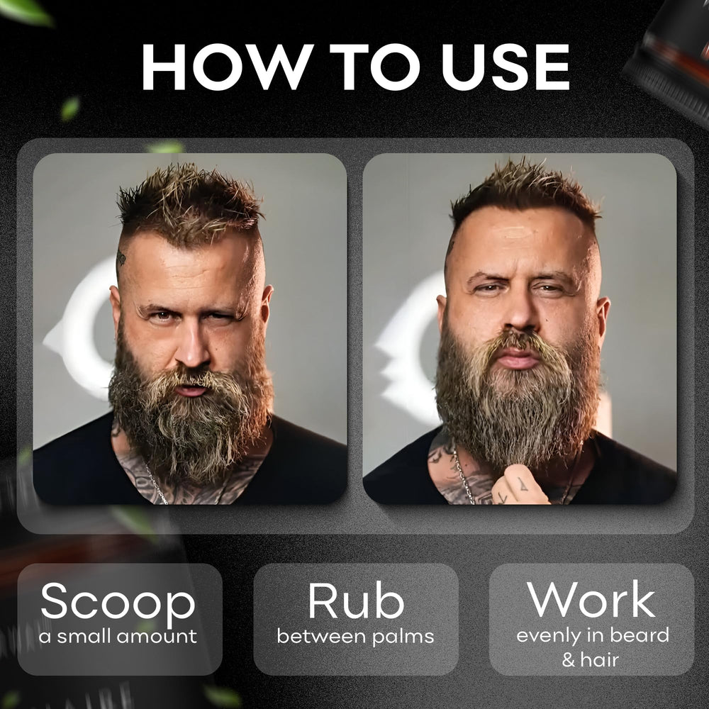 BAHAWAT soft beard after use with smoother texture.