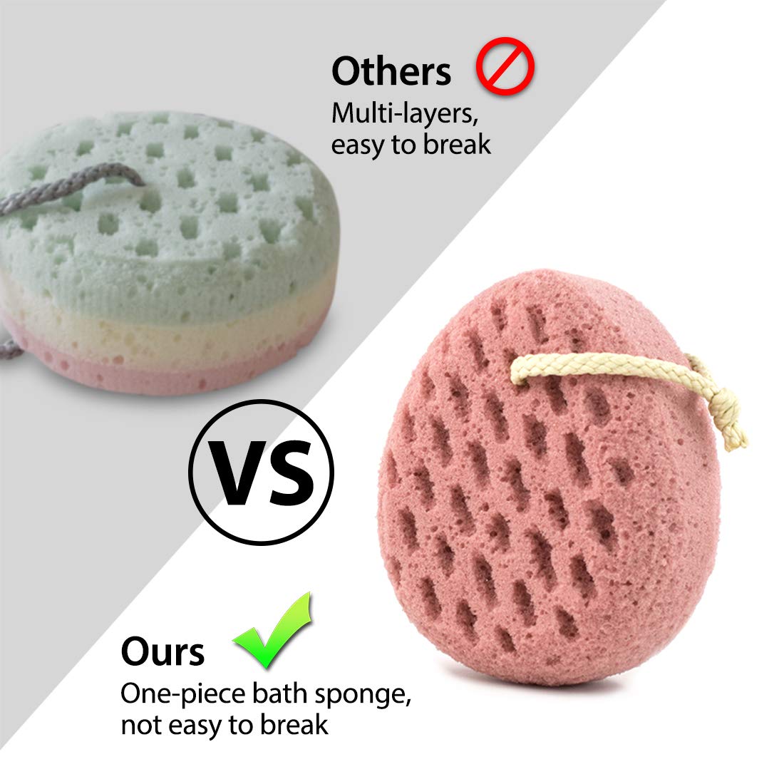 Esponja BAIMEI IcyMe ideal para exfoliar suavemente en la ducha