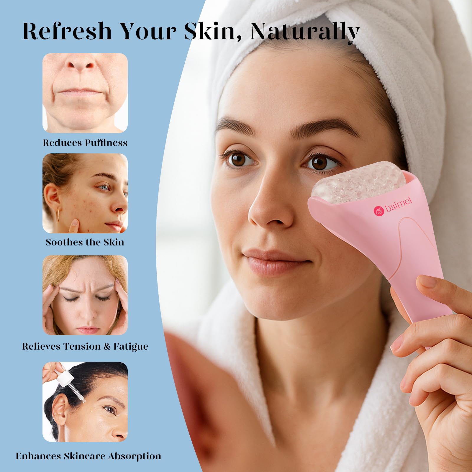 Baimei IcyMe gua sha facial, define contornos con presión suave