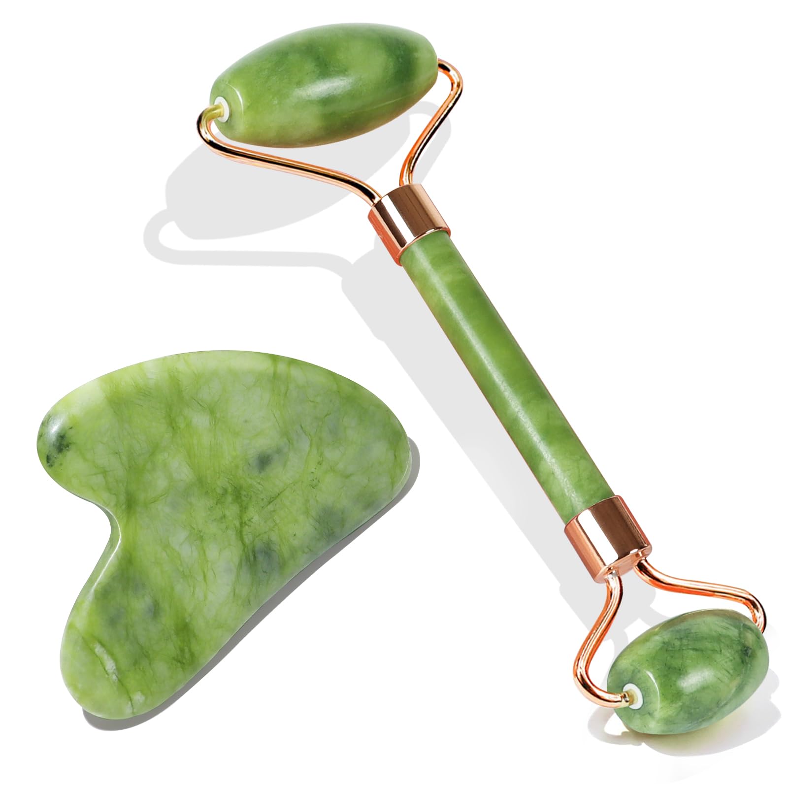 Rodillo BAIMEI IcyMe de jade para la cara, ayuda a desinflamar y dar aspecto fresco.