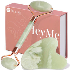 Rodillo de jade BAIMEI IcyMe para revitalizar la piel y reducir hinchazón.