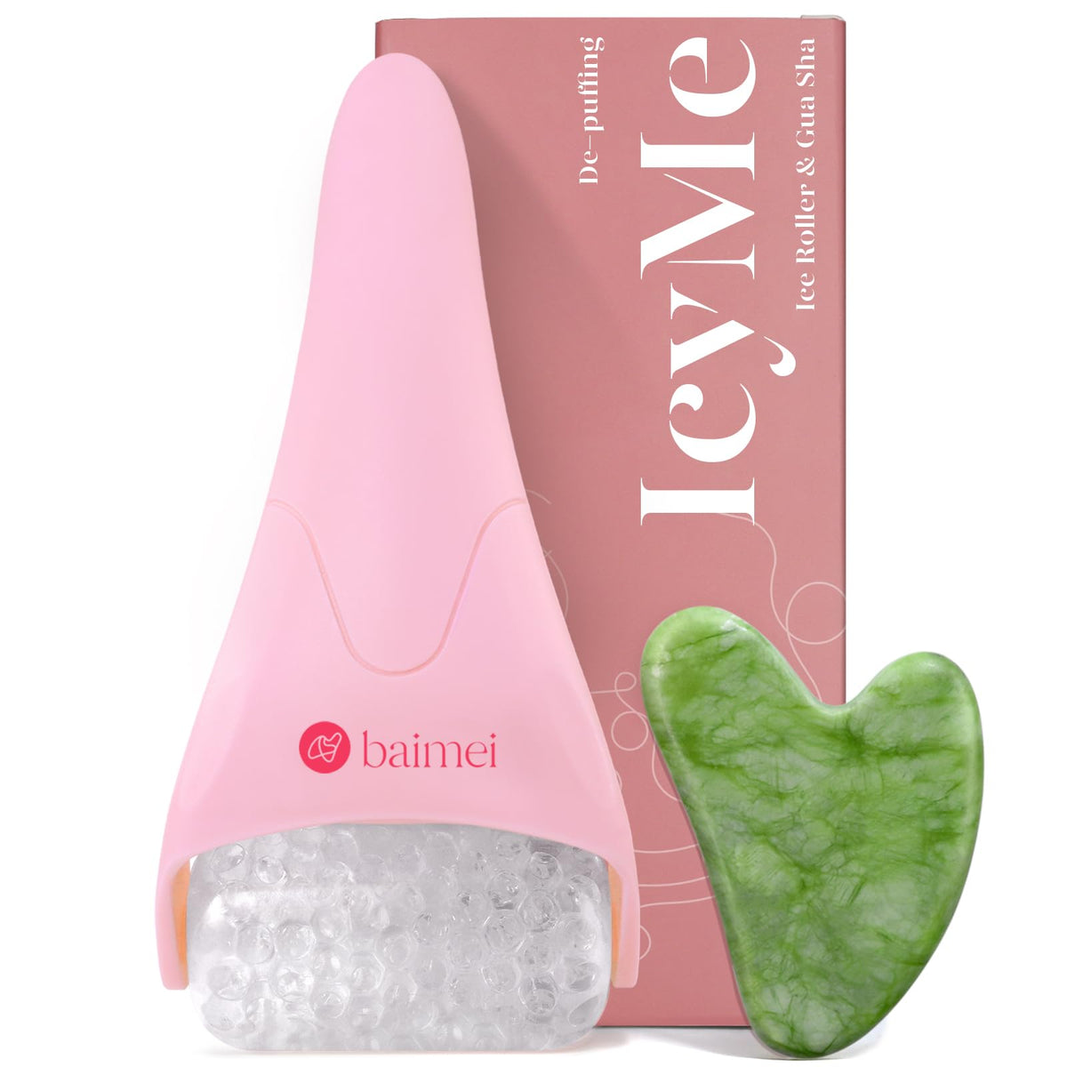 Baimei IcyMe rodillo de hielo para cara, refresco y reducción de hinchazón