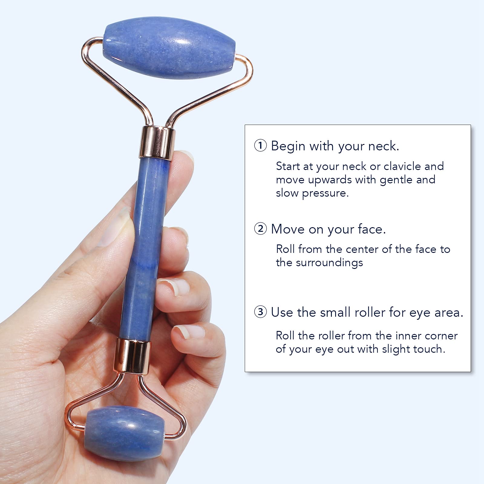 Uso en ojos y cuello BAIMEI IcyMe para zonas sensibles y cuidado específico.