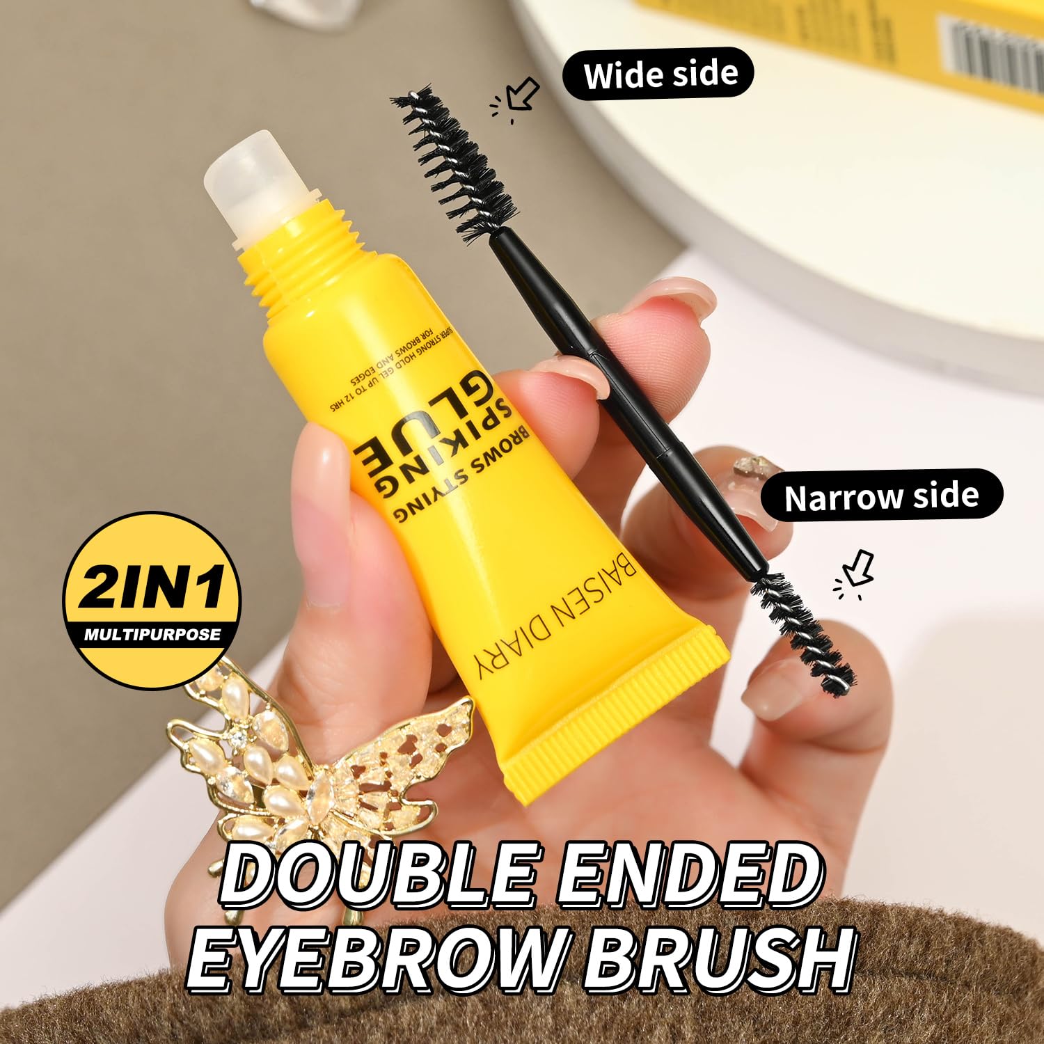 BAISEN DIARY gel fijador de cejas, ideal para uso profesional en salón.
