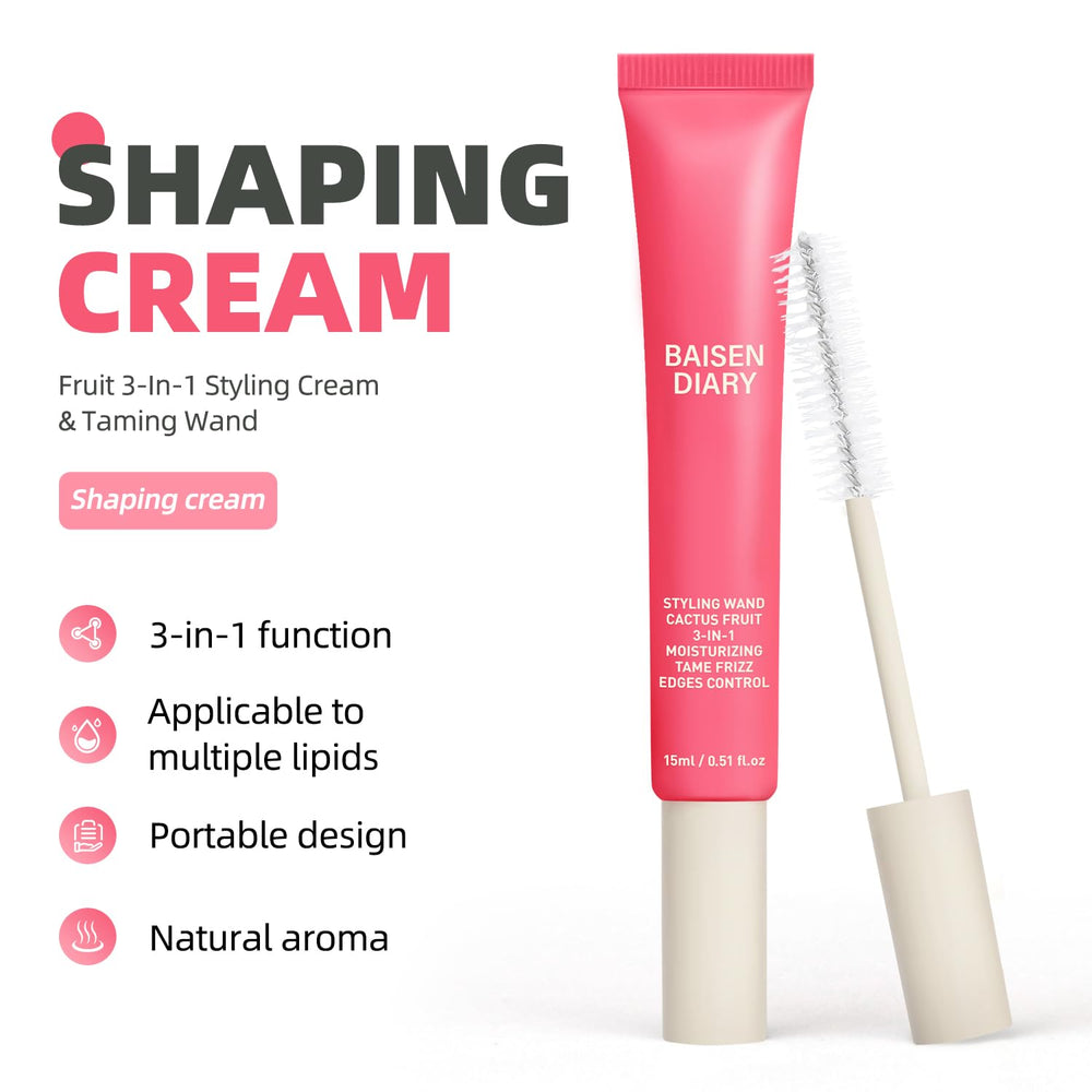 BAISEN DIARY Varita con cepillo suave para control del frizz al instante