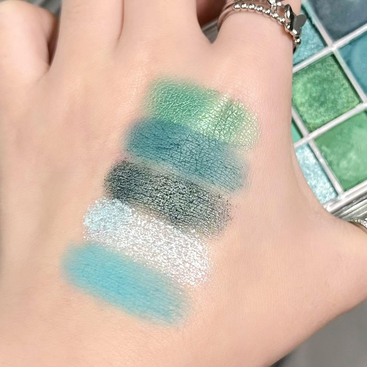 BAISEN DIARY Paleta 9 Colores Verde Aguacate, look nocturno para fiestas y festivales