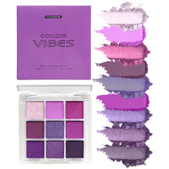 BAISEN DIARY Paleta de 9 sombras moradas para looks monocromáticos duraderos.