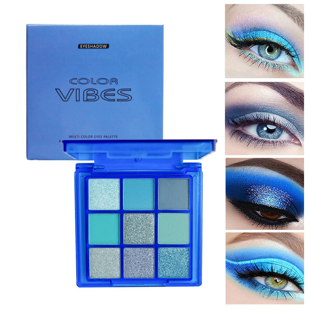 BAISEN DIARY Paleta 9 Sombras Azules con pigmentación alta