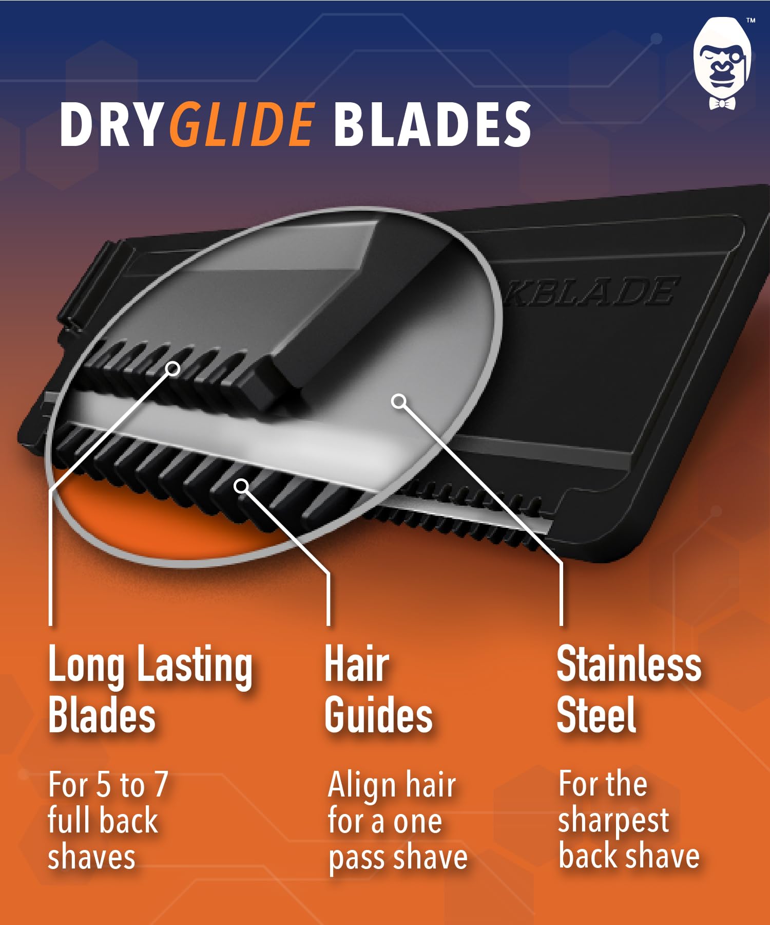 baKblade 2.0 cepillo de limpieza para prolongar la vida útil.