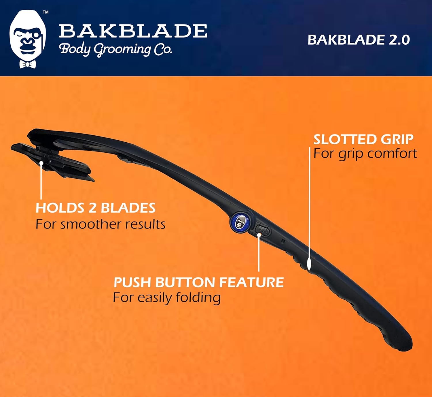 baKblade 2.0 PLUS sin baterías para libertad de movimiento