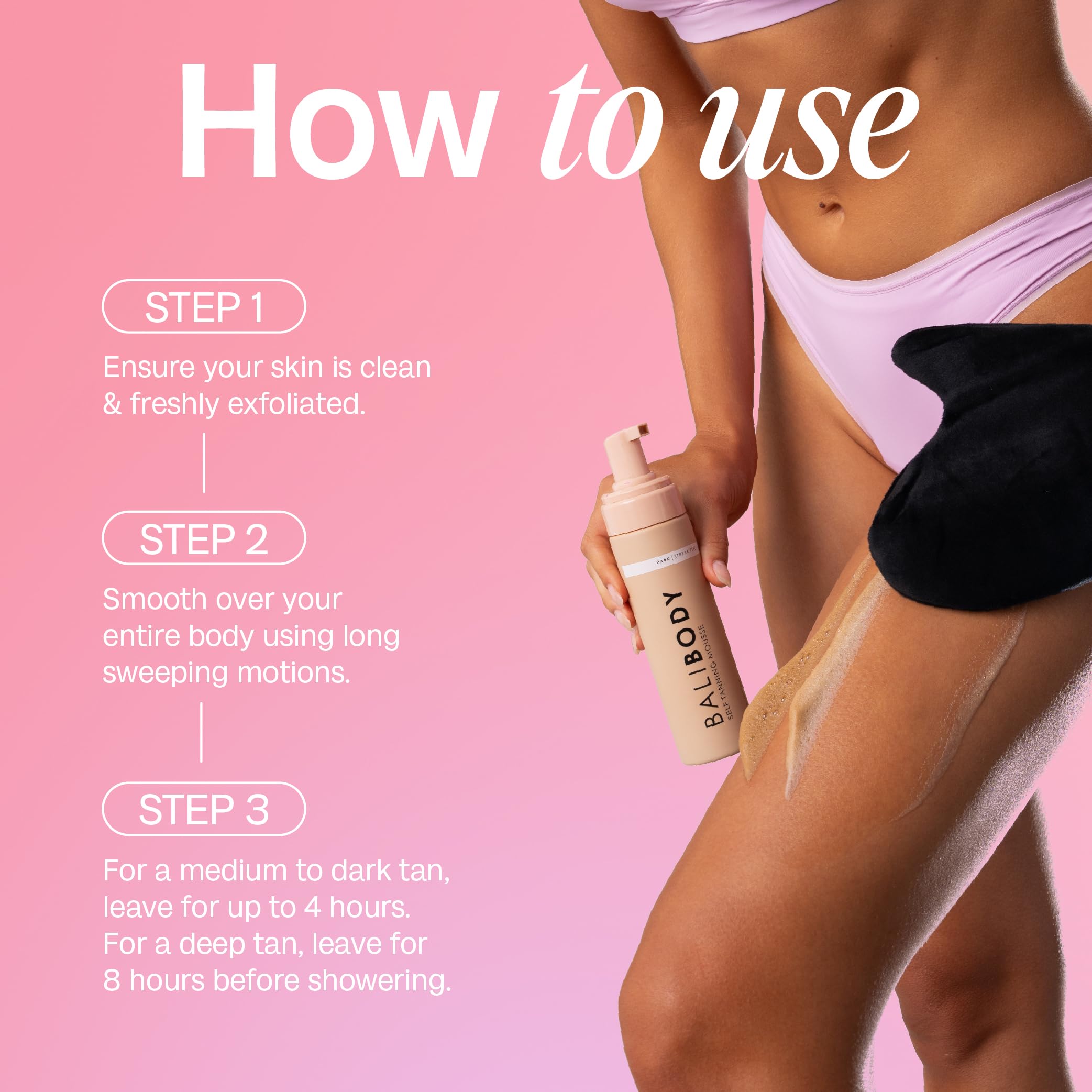 Bali Body Autobronceador Mousse Dark: hecho en Australia, vegano y cruelty-free.
