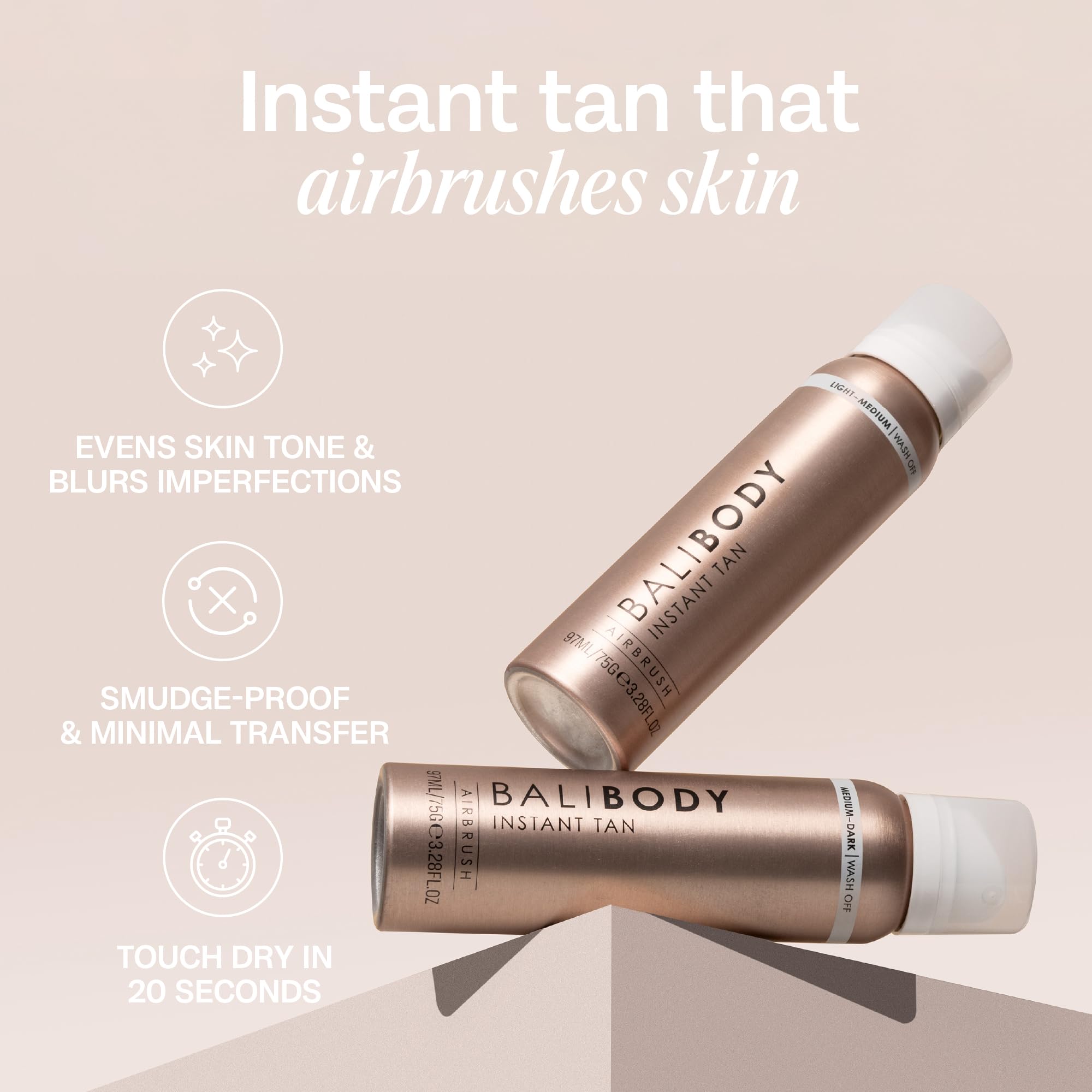 Fácil lavado con agua y jabón tras Bali Body bronceado.