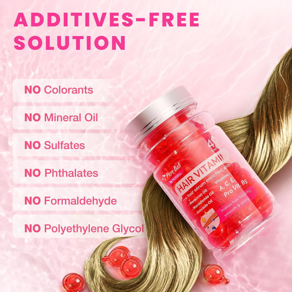 Vitamin-enriched serum with A, E, Pro B5 for hair vitality