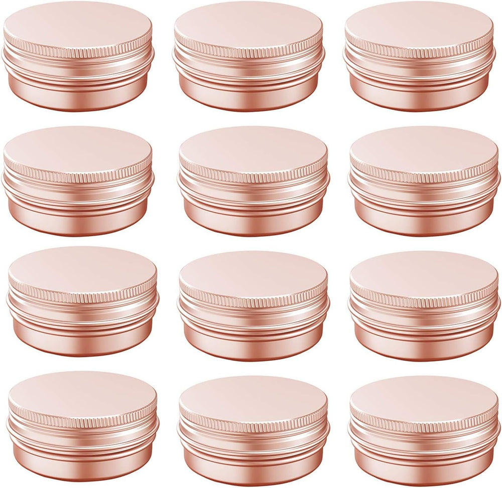 BallHull tarro de aluminio oro rosa con tapa roscada y cierre seguro