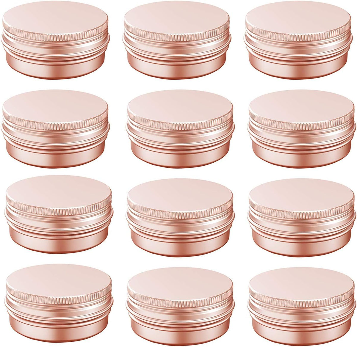 BallHull tarro de aluminio oro rosa con tapa roscada y cierre seguro