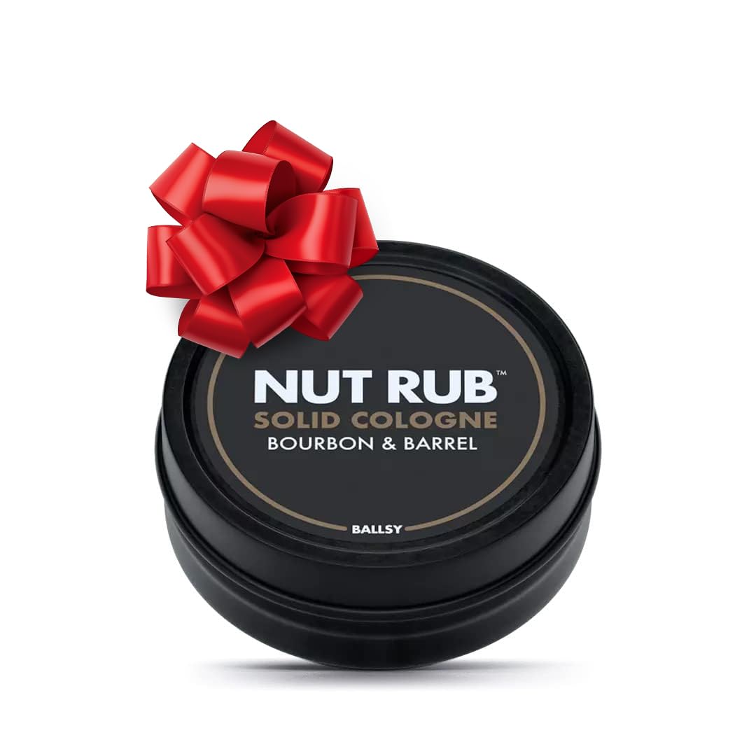 Ballsy Body & Ball Rub envase frontal con aroma Bourbon y Barrel para uso diario