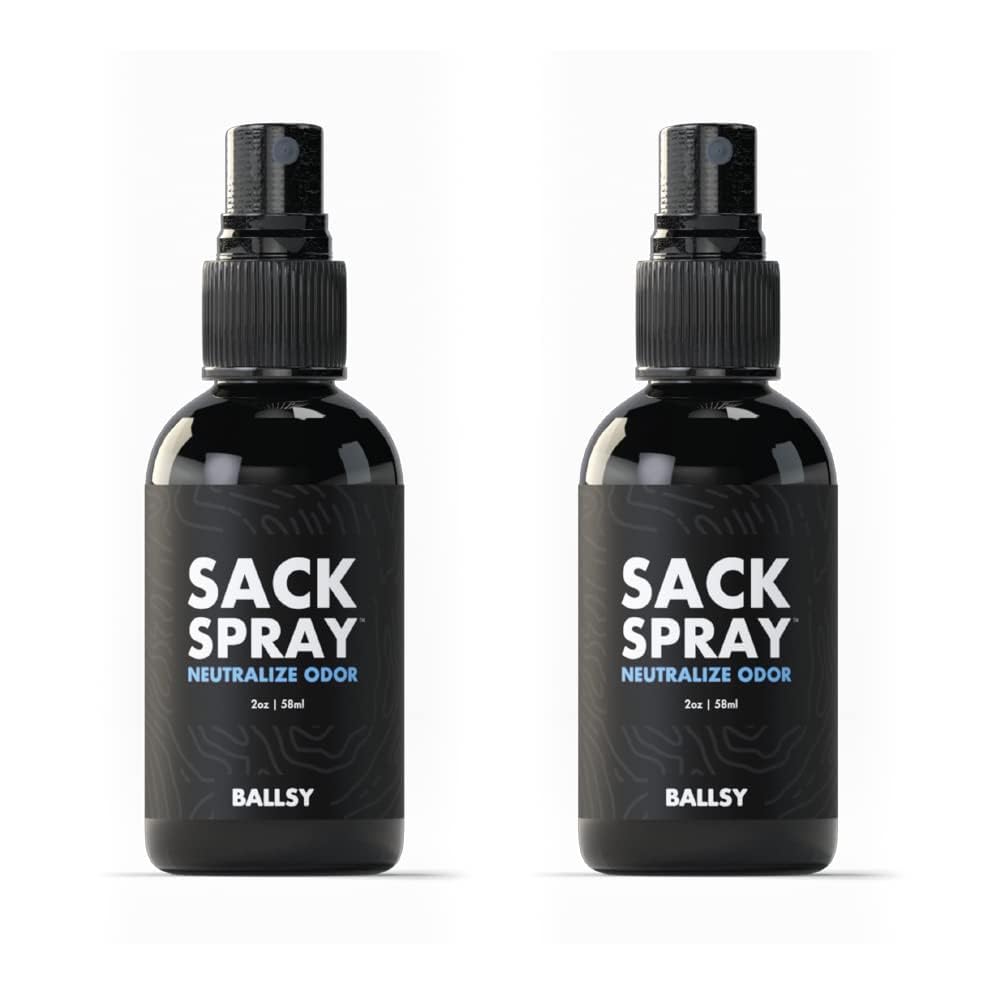 Ballsy Spray cuerpo inguinal, bote de 2 oz para refrescar y neutralizar olores.