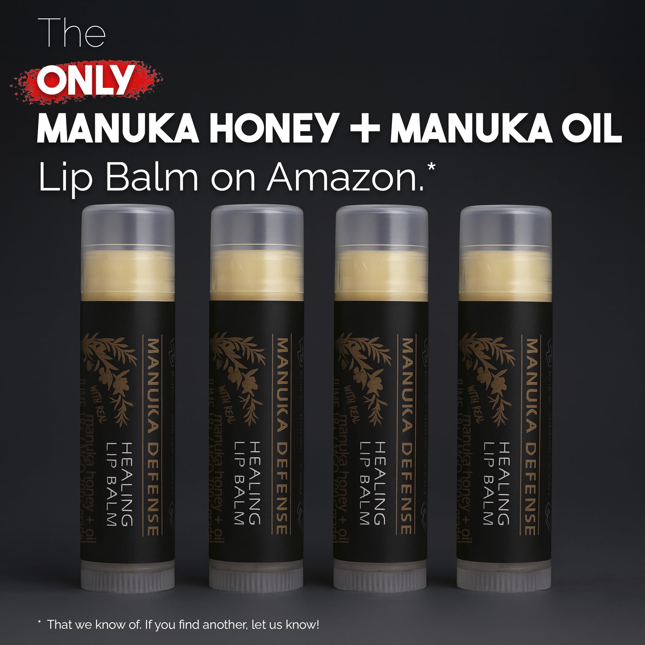 Aplicación suave del bálsamo Manuka Defense en labios secos
