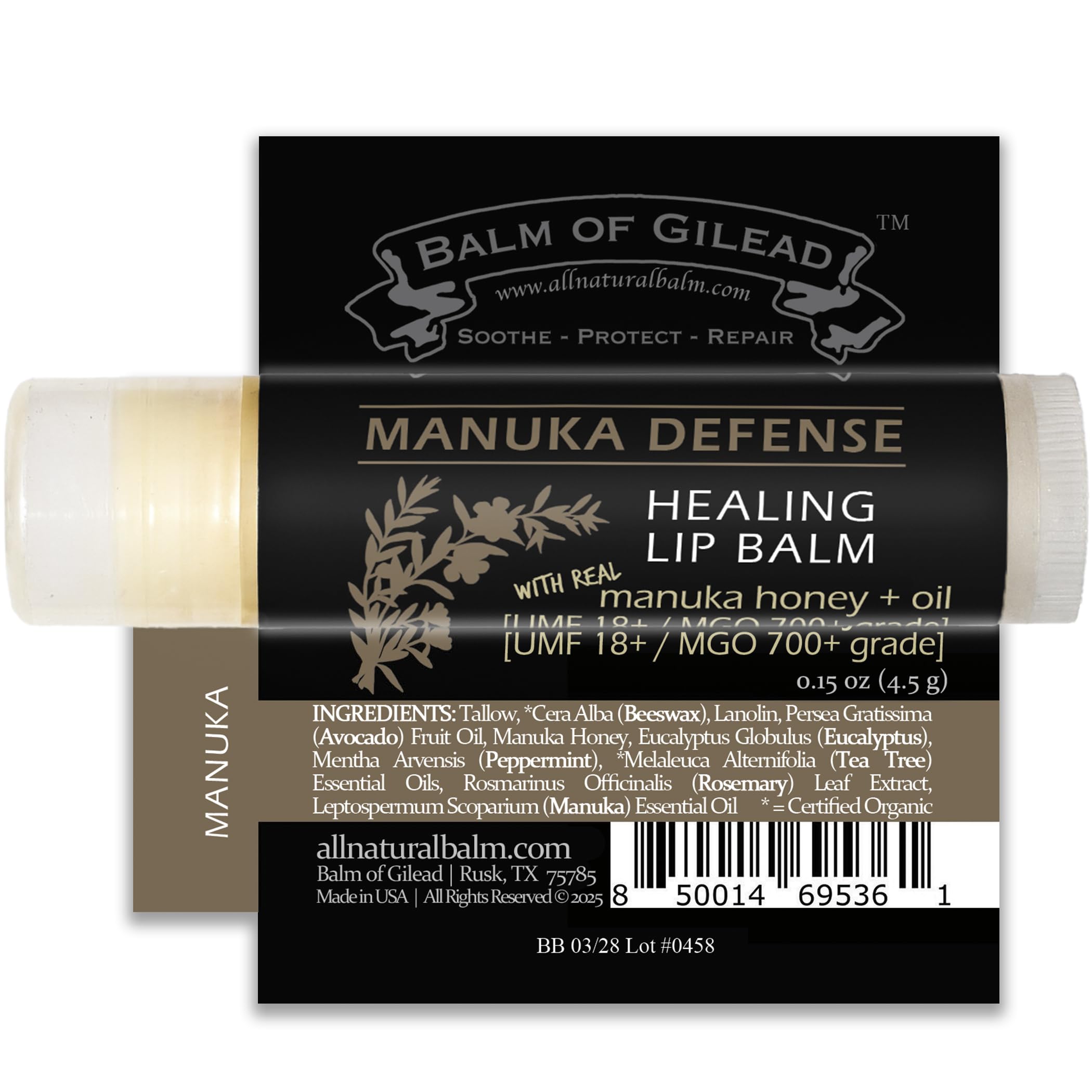 Caja atractiva que resalta el pack BALM OF GILEAD