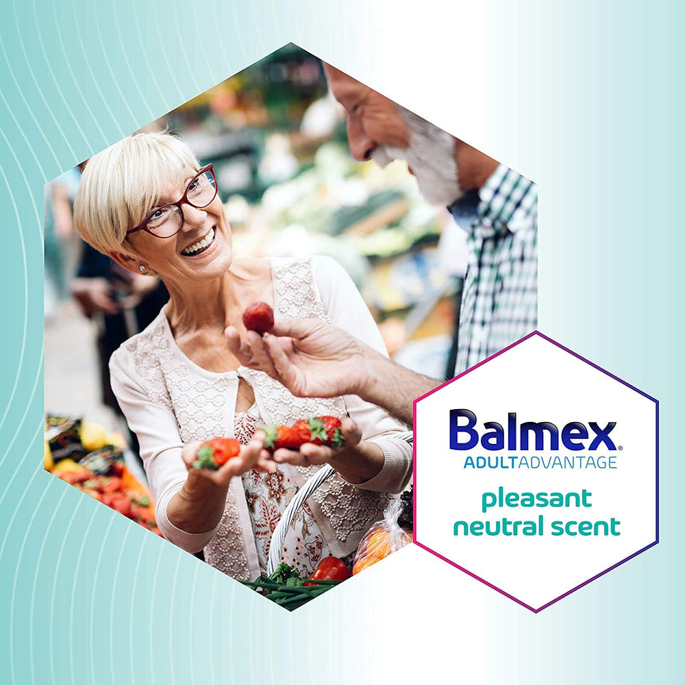 Balmex AdultAdvantage aroma neutro para uso diario cómodo.