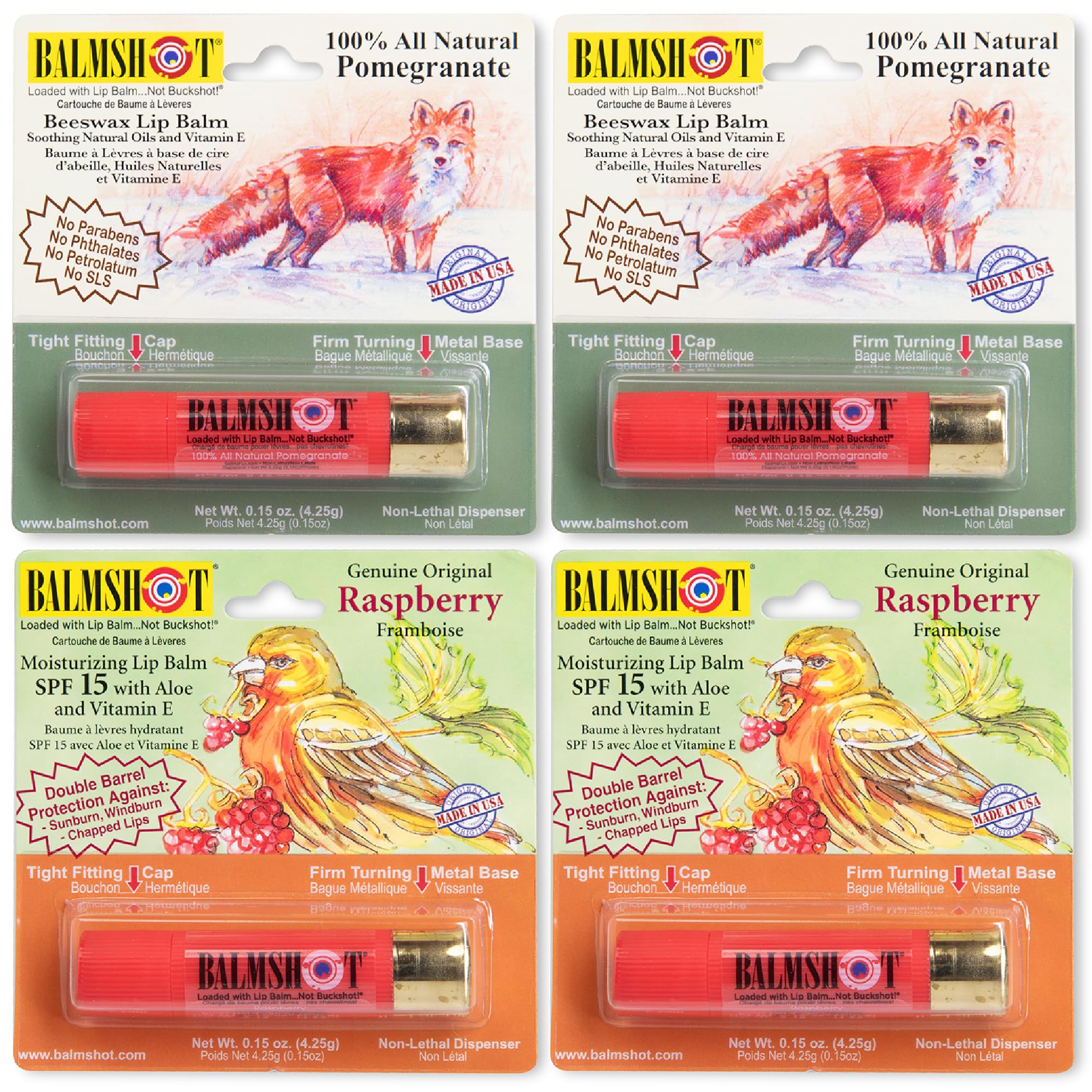 Balmshot lip balm Shotgun Shell pack with durable design for all-day moisture