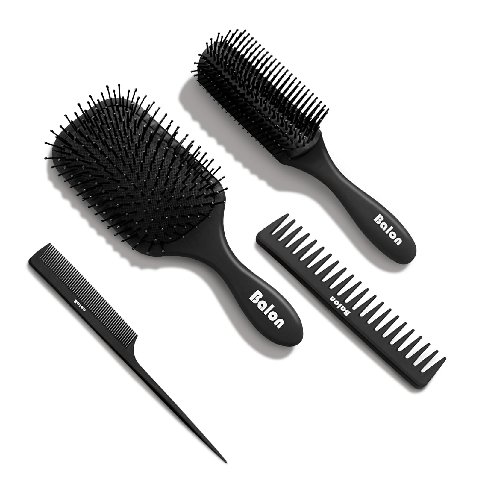 Balon cepillo desenredante paddle para cabello suave y sin tirones.