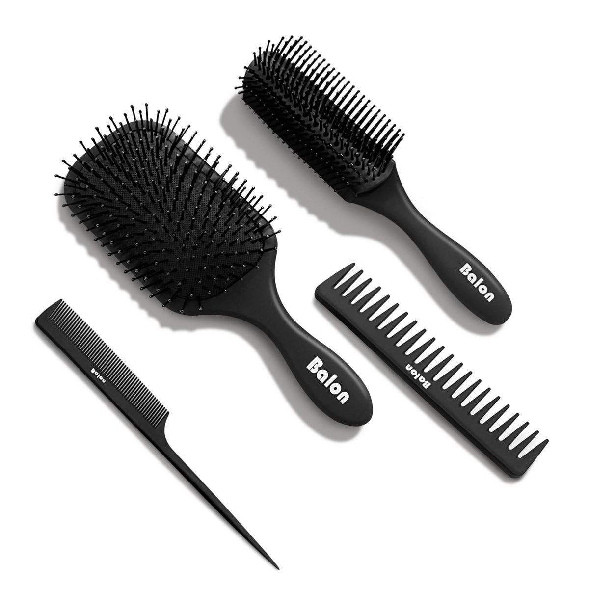 Balon cepillo desenredante paddle para cabello suave y sin tirones.