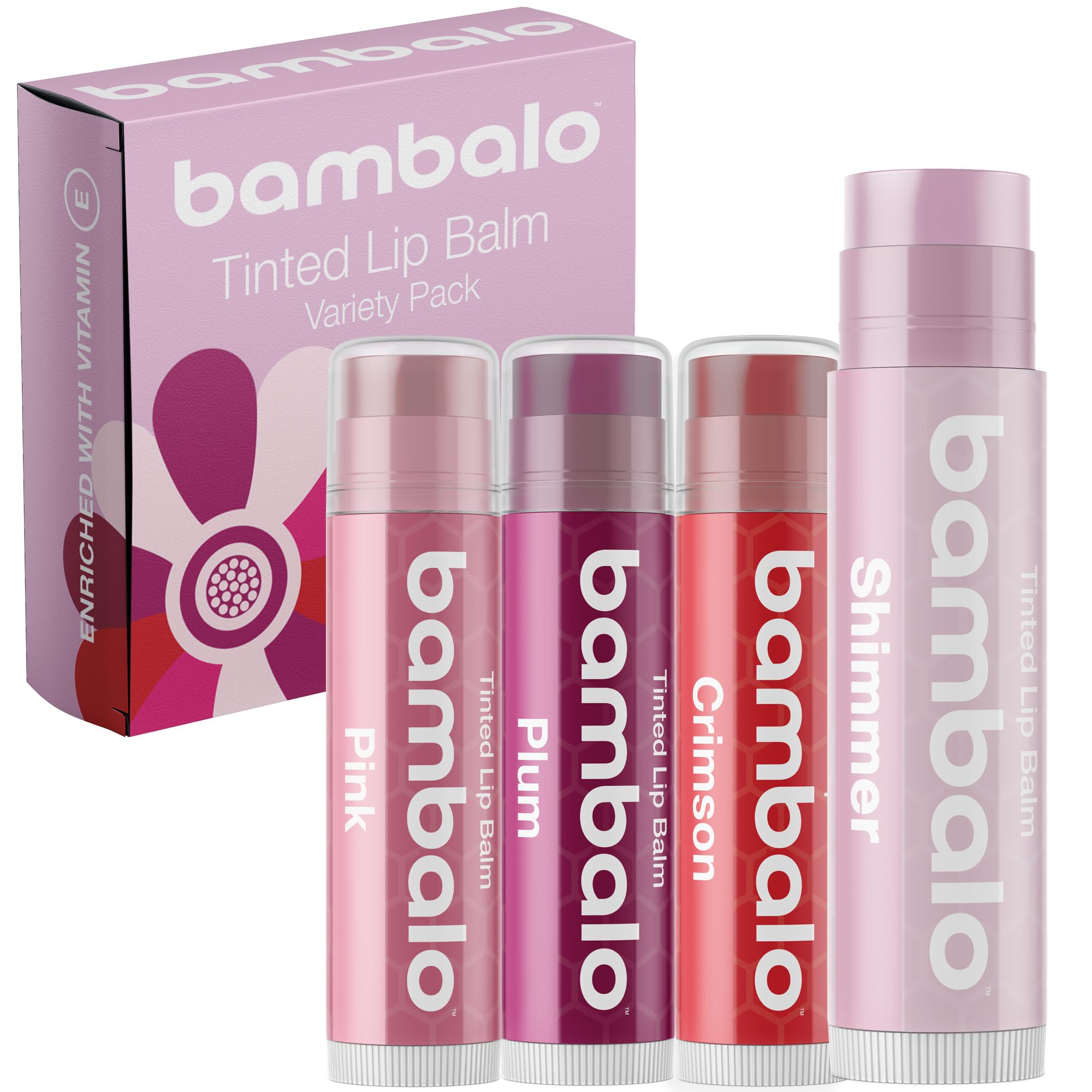 Bambalo bálsamo labial variedad de tonos con mentol para efecto refrescante