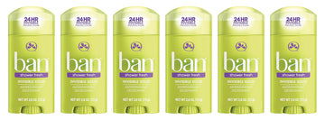Ban antitranspirante invisible sólido con aroma ducha fresca; botella visible y sensación de frescura.