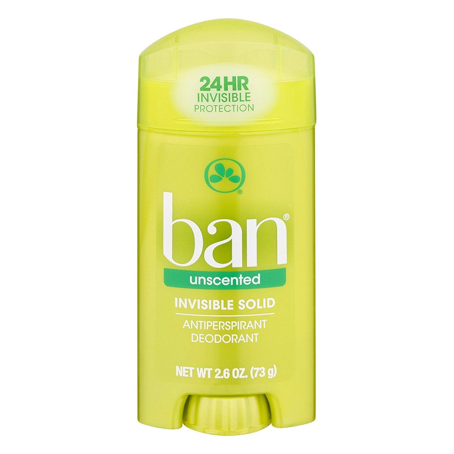 Ban desodorante invisible sólido sin fragancia, uso diario práctico.