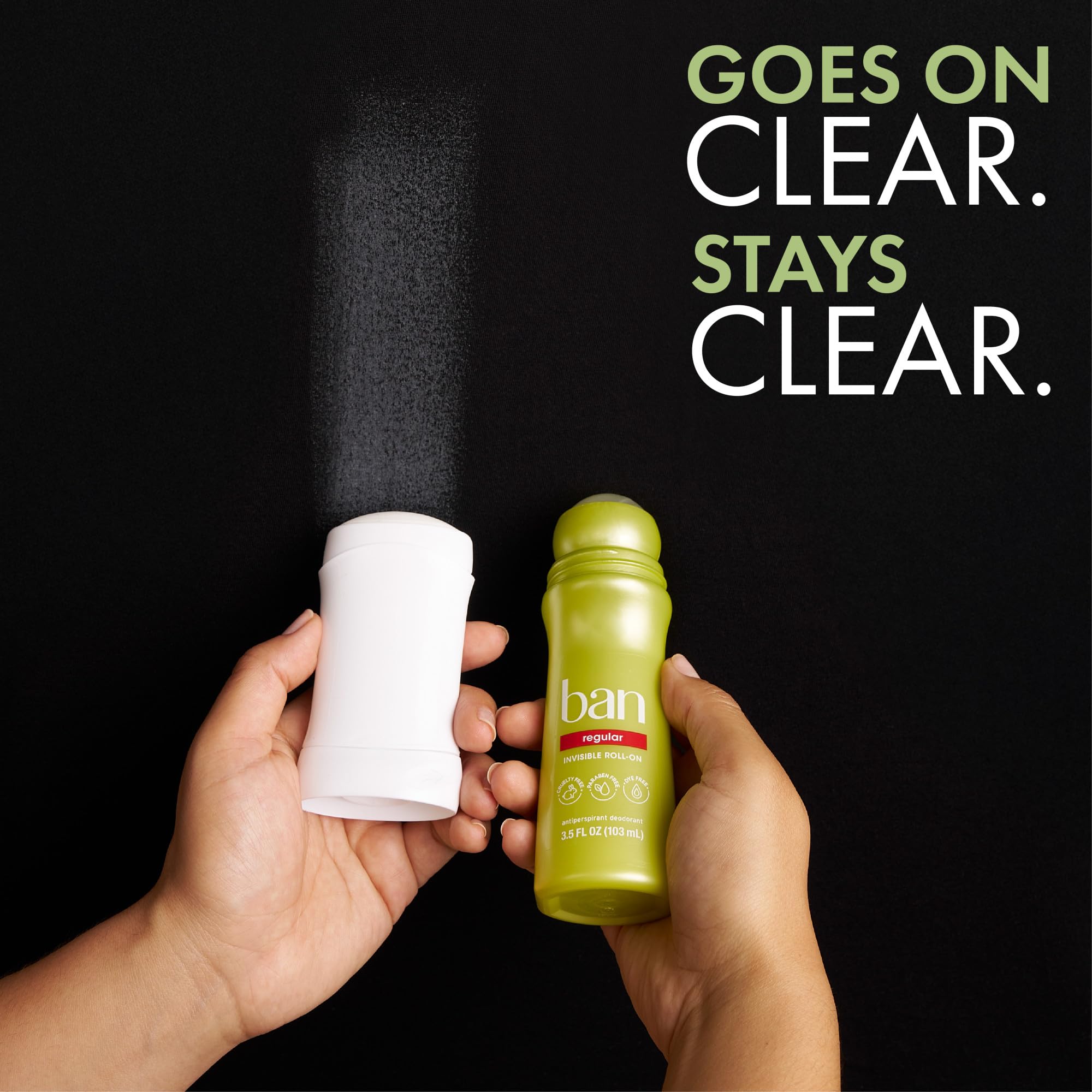 Fragancia fresca de rosas y ylang-ylang en Ban Invisible Roll-On.