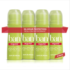 Ban Invisible Roll-On ofrece protección 24h para el día a día.
