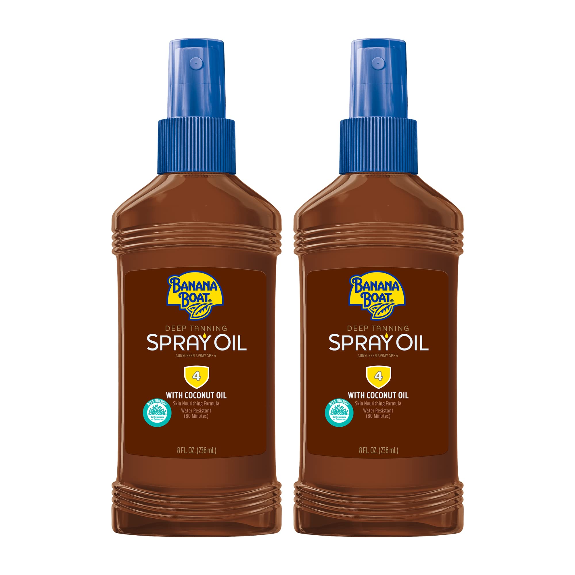 Banana Boat Aceite Bronceador Profundo en spray para bronceado uniforme.