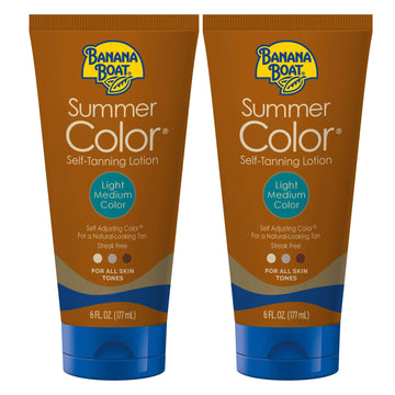 Banana Boat loción bronceadora, botella visible para un bronceado gradual y natural